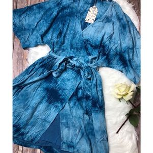 Blue Women’s Tie Dye Chic Dress.